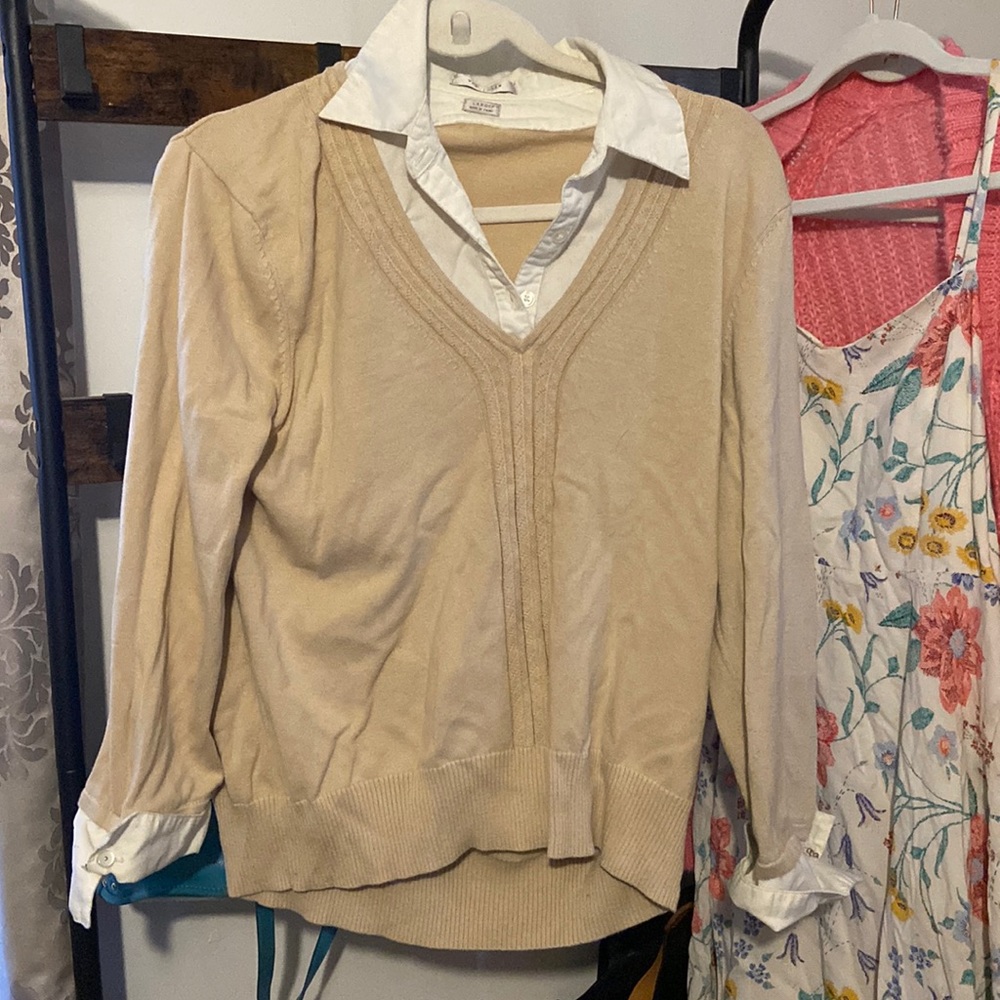 Brown sweater with coller